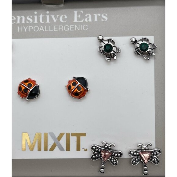 NEW 5 Pair of MIXIT Hypoallergenic Sensitive Ears Pierced Earrings - Picture 2 of 3